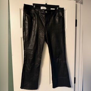 Frame Denim Sleek Black Leather Pants